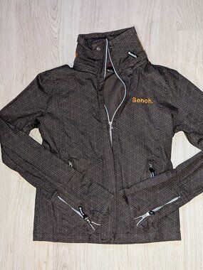 Bench Brown & Orange Geometric BBQ Full Zip Track Jacket